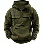Men's Hooded Fleece-Lined Quarter-Zip Pullover 4