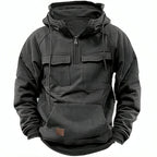 Men's Hooded Fleece-Lined Quarter-Zip Pullover 1