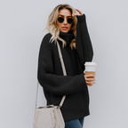 Women's Textured Turtleneck Sweater with Ribbed Cuffs 5