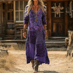 Romy | Vintage Patch Long Sleeve Casual Dress 2
