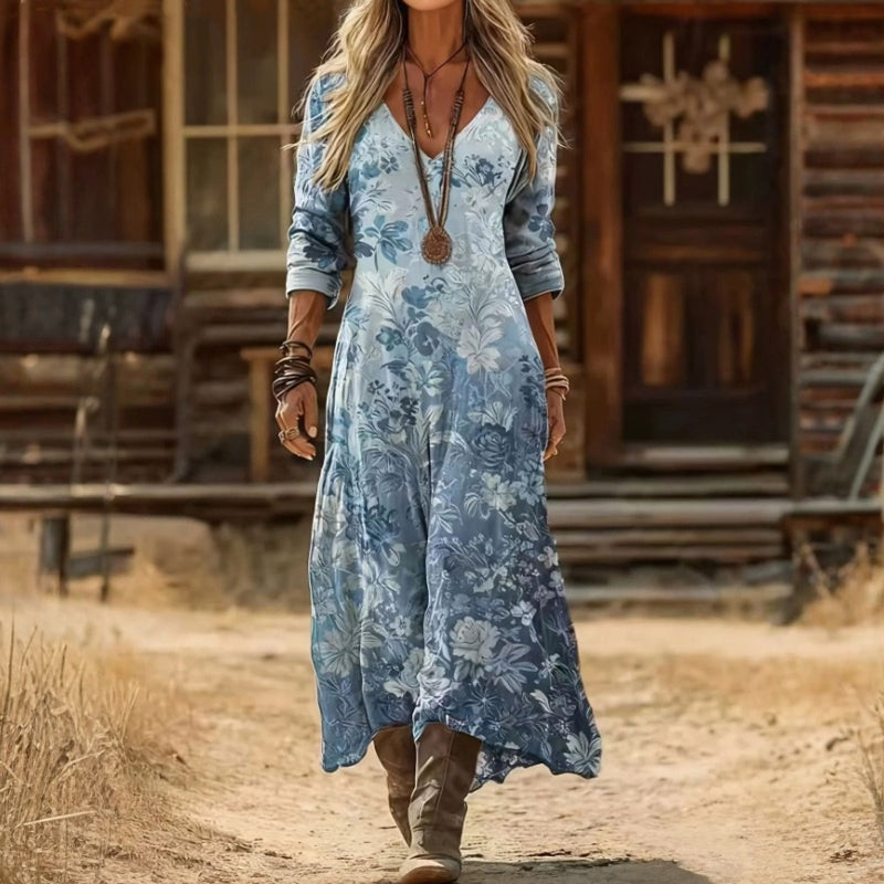 Eliza | Vintage-Inspired Long Sleeve Floral Dress 2