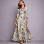 Dahlia | Elegant Mid Sleeve Maxi Dress 3
