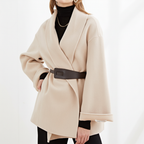 Women's Shawl Collar Wrap Jacket with Tie Belt 5