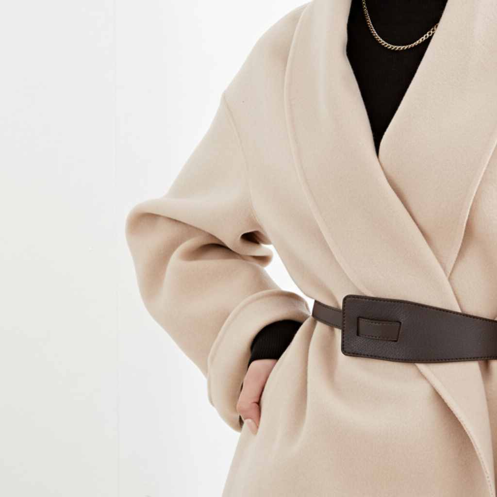 Women's Shawl Collar Wrap Jacket with Tie Belt 6