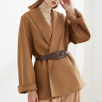 Women's Shawl Collar Wrap Jacket with Tie Belt 3