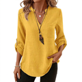 Danika | Classic V-Neck Long Sleeve Shirt 1