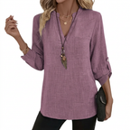 Danika | Classic V-Neck Long Sleeve Shirt 2