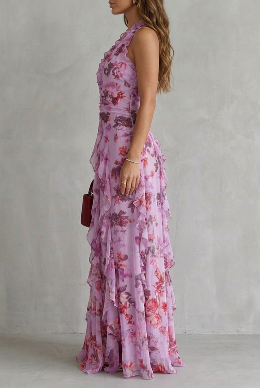 Delilah | Elegant Sleeveless Halter Maxi Dress 6