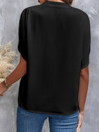 Savannah | Elegant Draped V-Neck Blouse 6