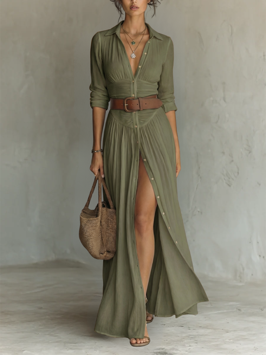 Hallie | Stylish Long Sleeve Collared Dress 5