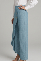 Elara | Elegant High-Waisted Wrap Wide-Leg Pants 4