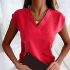 Delphine | Graceful V-Neck Short Sleeve Top 5