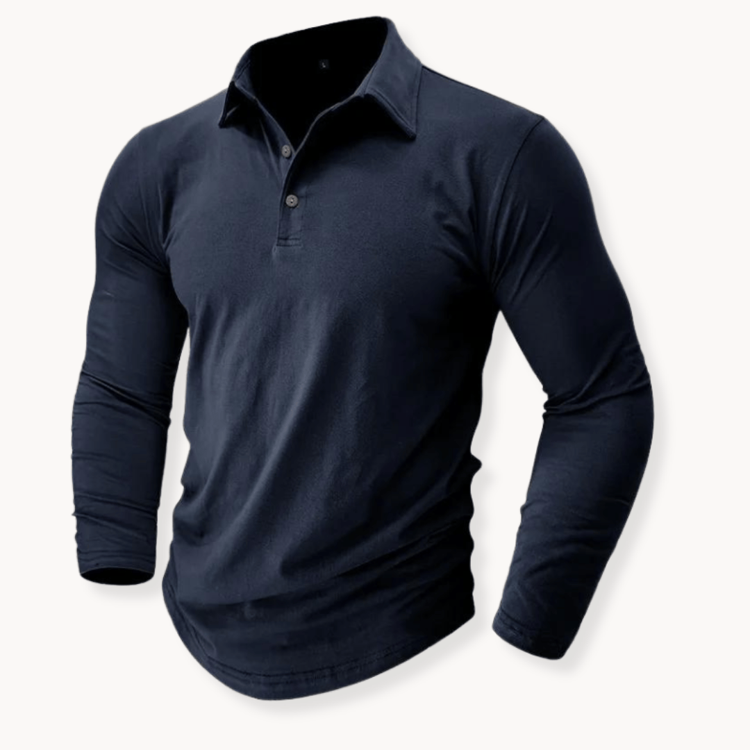 Callan | Casual Long Sleeve Collared Polo 3