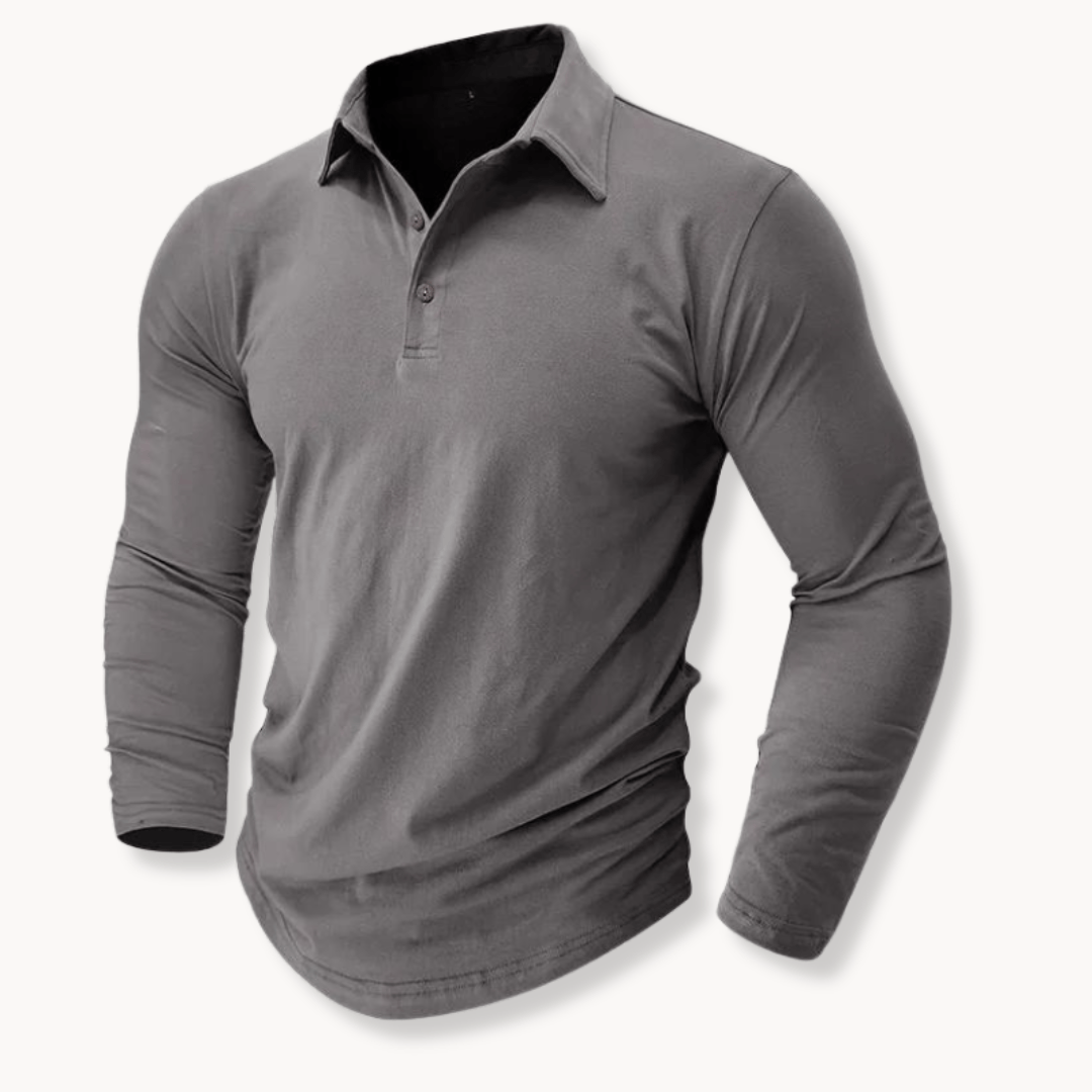 Callan | Casual Long Sleeve Collared Polo 12