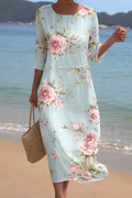 Bella | Floral Elegant Midi Dress 1