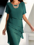 Claire | Elegant Flowy Short Sleeve Dress 3