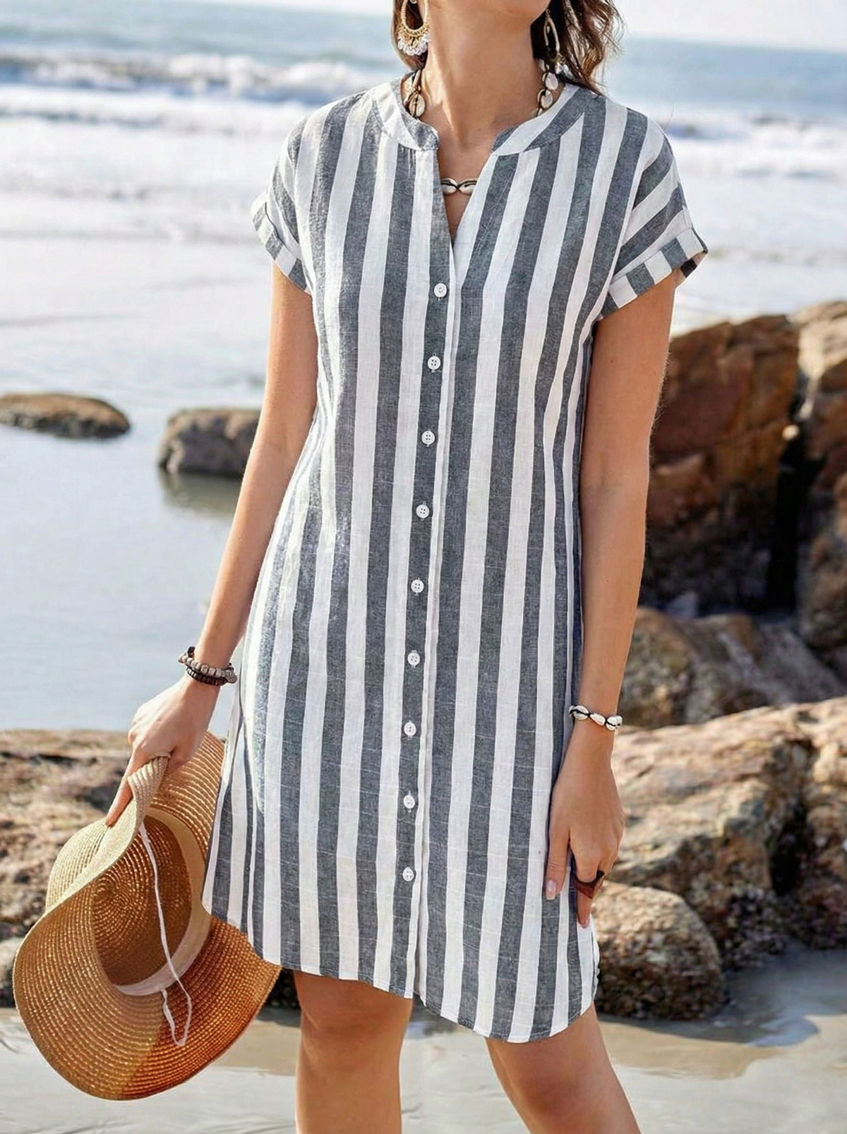 Rebecca | Elegant Striped Dress 6
