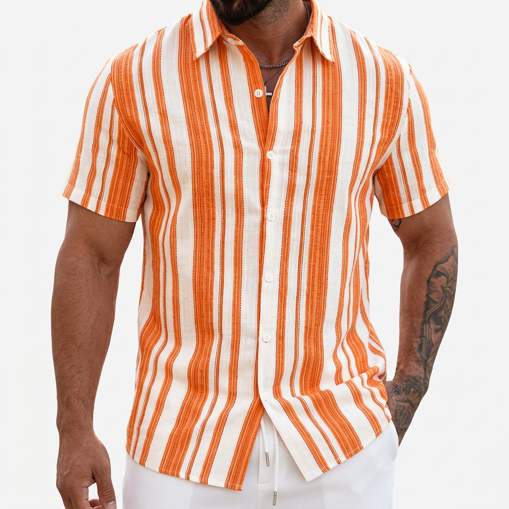 Isaac | Casual Striped Shirt Button Up Shirt 3