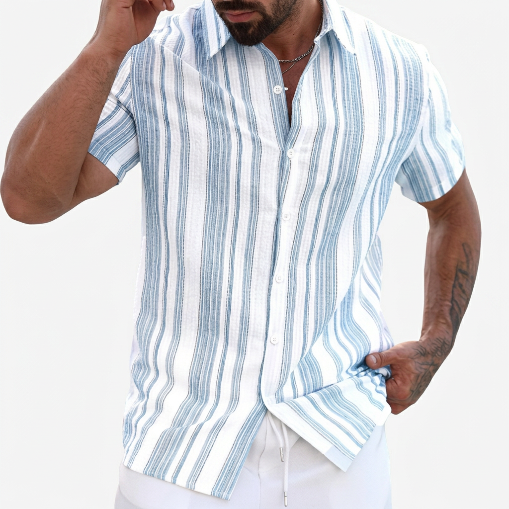 Isaac | Casual Striped Shirt Button Up Shirt 4
