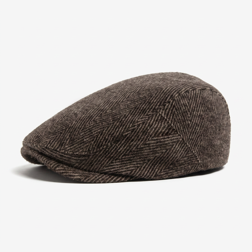James | Classic Herringbone Stitch Flat Cap 2