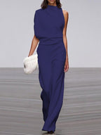 Arielle | Elegant Sleeveless Draped Wide-Leg Jumpsuit 10