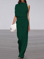 Arielle | Elegant Sleeveless Draped Wide-Leg Jumpsuit 11