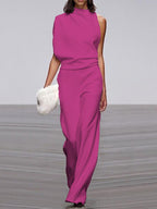 Arielle | Elegant Sleeveless Draped Wide-Leg Jumpsuit 12