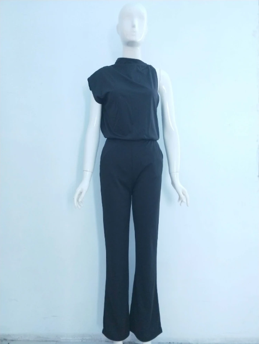 Maisy | Elegant Sleeveless Draped Wide-Leg Jumpsuit 14