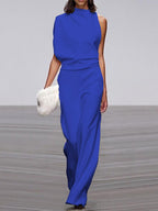 Maisy | Elegant Sleeveless Draped Wide-Leg Jumpsuit 5