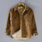 Men's Sherpa-Lined Corduroy Shacket Button-Front 2