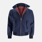 Men's Harrington Jacket with Zip Front and Stand Collar 1