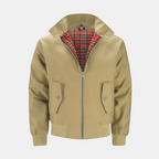 Men's Harrington Jacket with Zip Front and Stand Collar 3