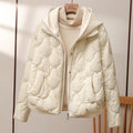 Women's Quilted Puffer Jacket with Hood and Zip Front 1