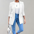 Women's Double-Breasted Blazer with Notch Lapel 1