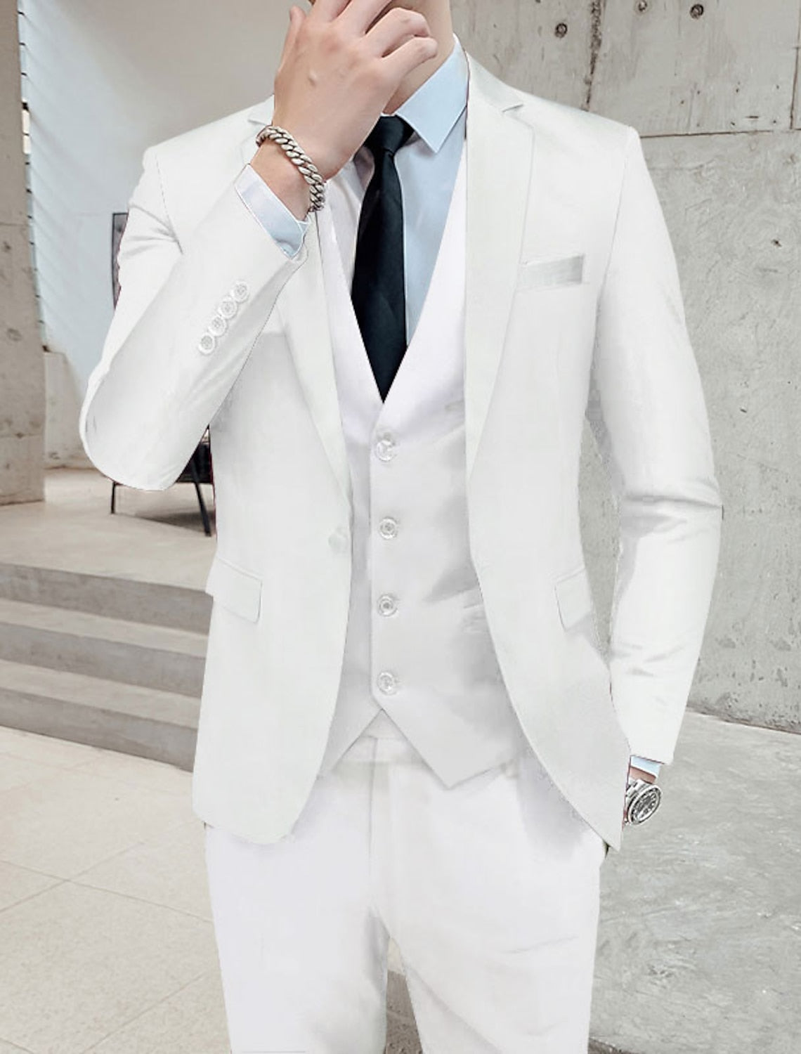 Kane | Single Breasted Two-buttons 3 Pieces Suit 5