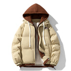 Men's Quilted Puffer Jacket with Hood and Elastic Cuffs 4
