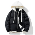 Men's Quilted Puffer Jacket with Hood and Elastic Cuffs 2