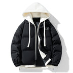 Men's Quilted Puffer Jacket with Hood and Elastic Cuffs 2