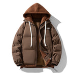 Men's Quilted Puffer Jacket with Hood and Elastic Cuffs 1