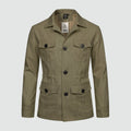 Men's Safari Jacket with Four Flap Pockets and Button Front 1