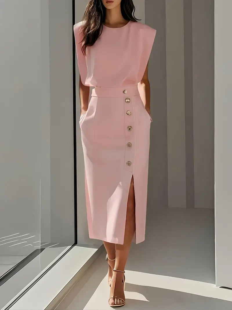 Dalia | Midi Dress with Side Slit 4