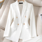 Women's Tailored Blazer and Pants Set Notch Collar 1