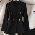 Women's Tailored Blazer and Pants Set Notch Collar 2