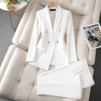 Women's Tailored Blazer and Pants Set Notch Collar 4