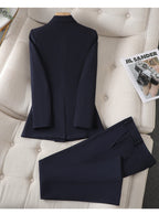 Women's Tailored Blazer and Pants Set Notch Collar 8