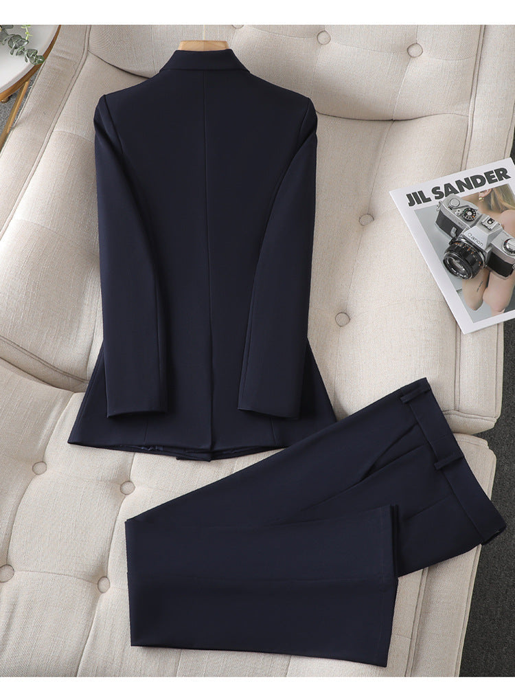 Women's Tailored Blazer and Pants Set Notch Collar 8