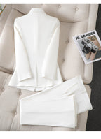 Women's Tailored Blazer and Pants Set Notch Collar 7