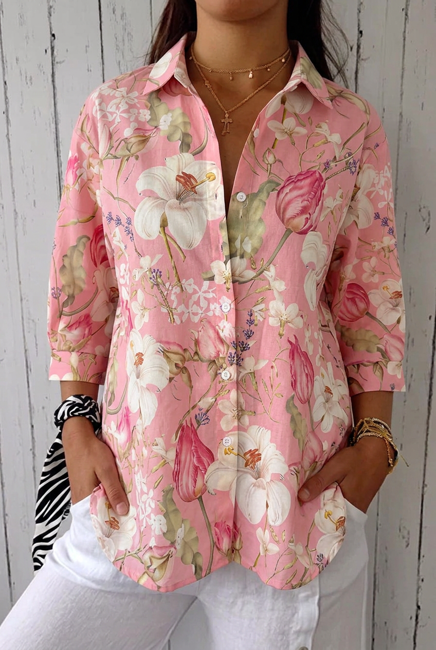 Nancy | Elegant Floral Bloom Blouse 1