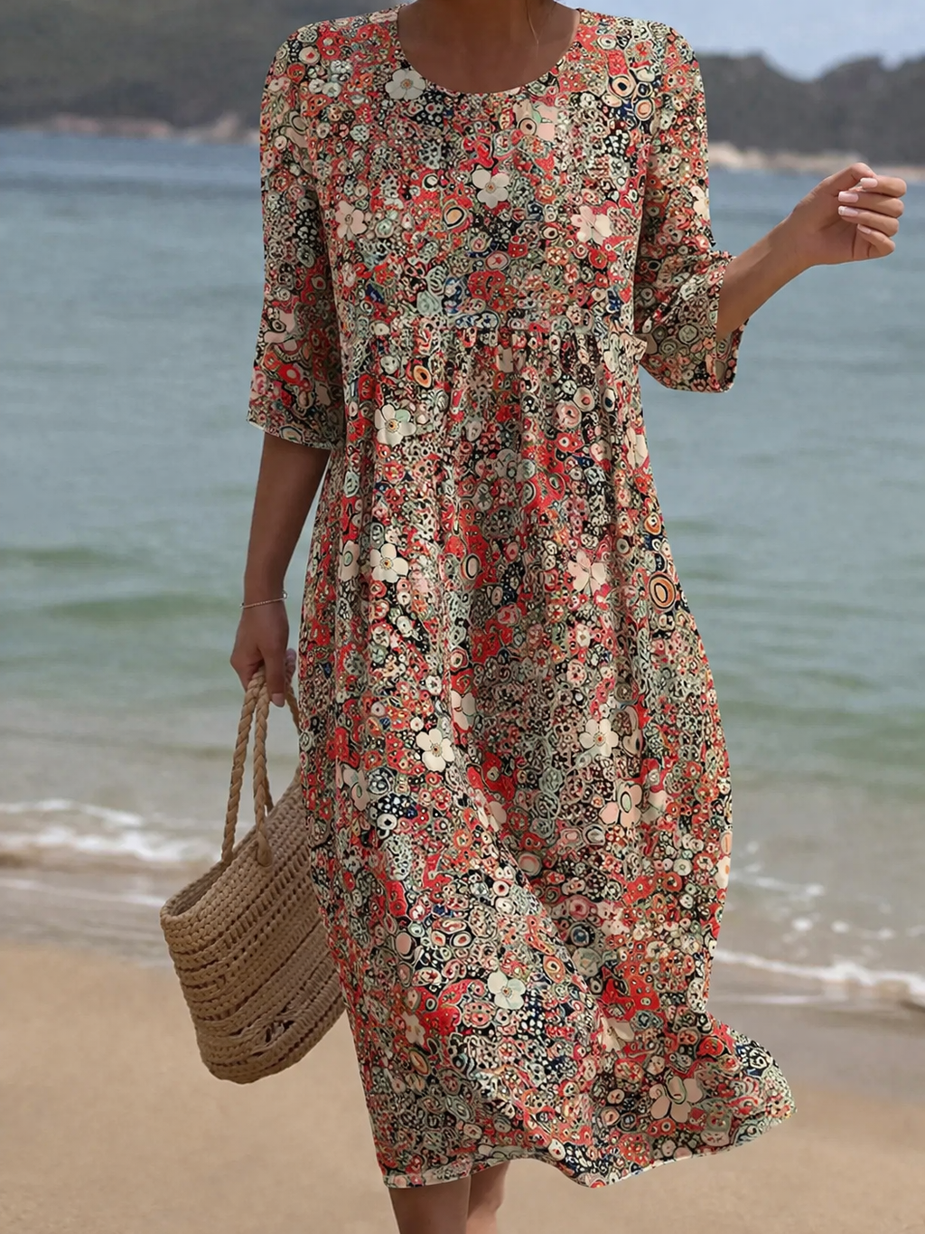 Queenie | Classic Printed Summer Dress 1
