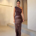 Isabella | Elegant One Sleeve Maxi Dress 5